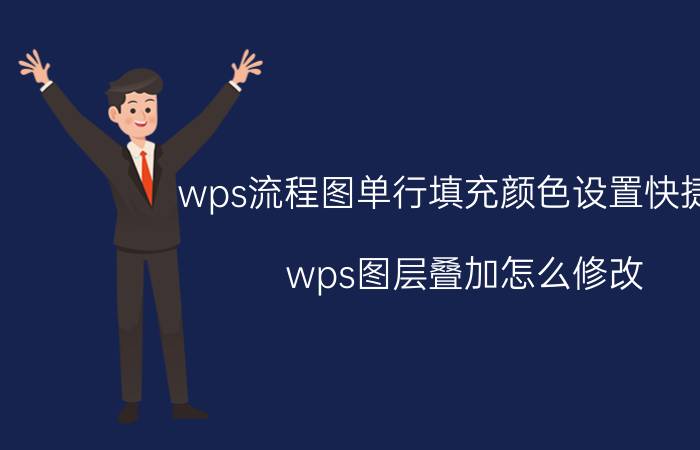 wps流程图单行填充颜色设置快捷键 wps图层叠加怎么修改？